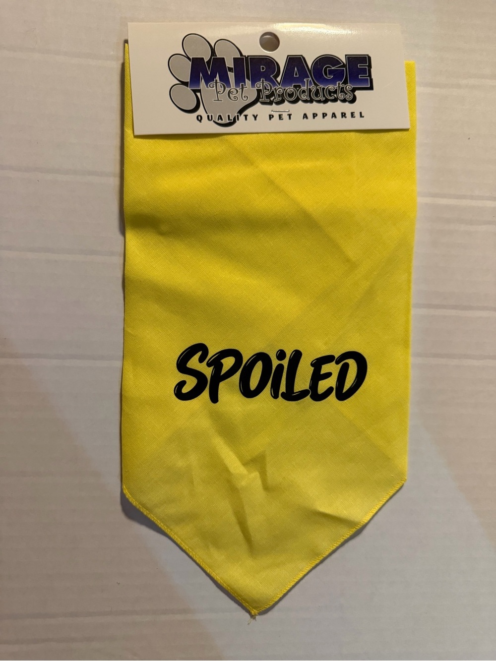 Mirage Pet Products Yellow 'SPOILED' Dog Bandana